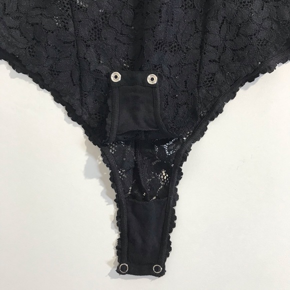 NWT Intimately Free People Black Lace Bodysuit - Picture 5 of 10